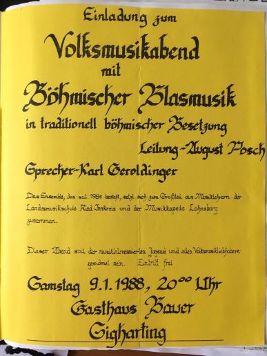 Konzert Sigharting 1988